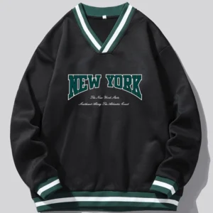 black casual collar long sleeve fabric…